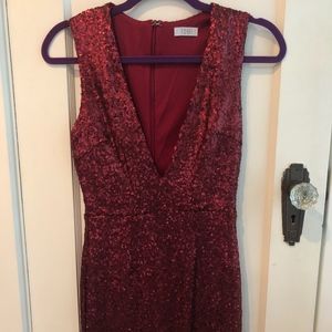 Red Sequin Tobi Mini Dress